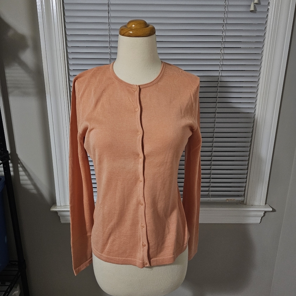 Ellen Tracy Women's Coral Button-Down Shirt